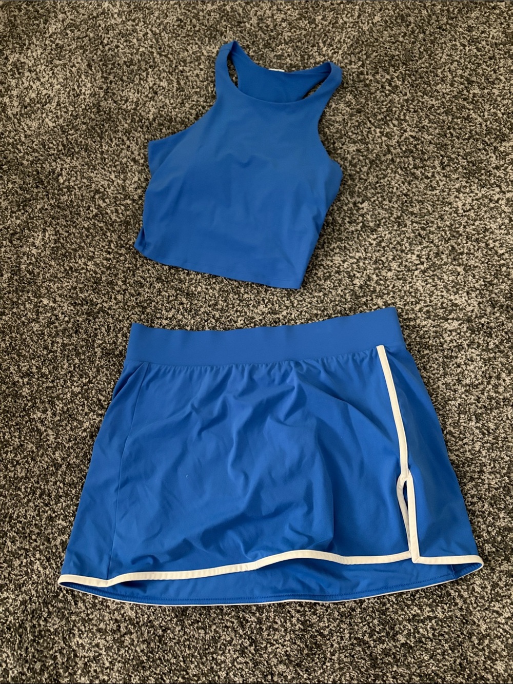 all in motion Blue Performance  matching skort and top